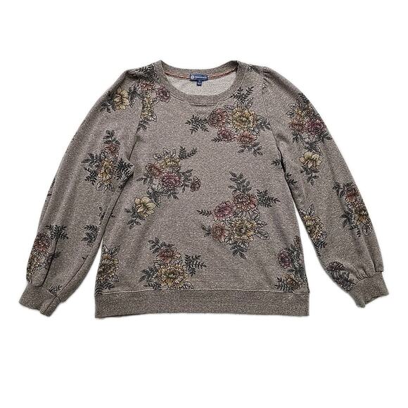 Democracy Womens Rustic Floral Feminine Sweatshirt Sz M Boho - Picture 4 of 9